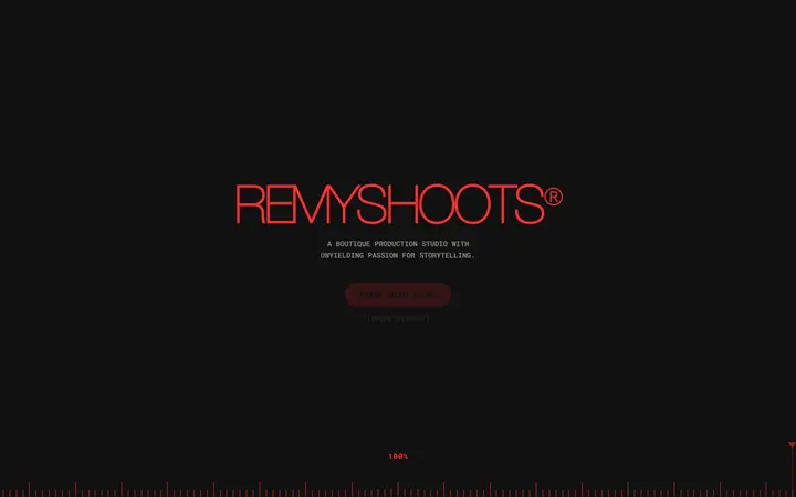 Remy Shoots photography website homepage