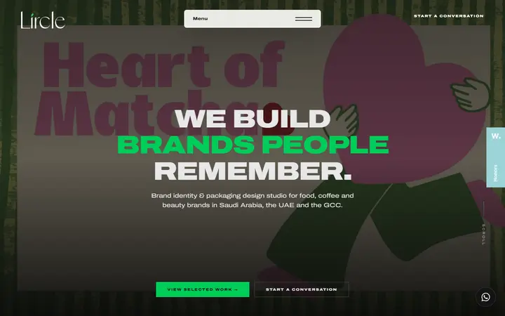 LIRCLE design agency website homepage