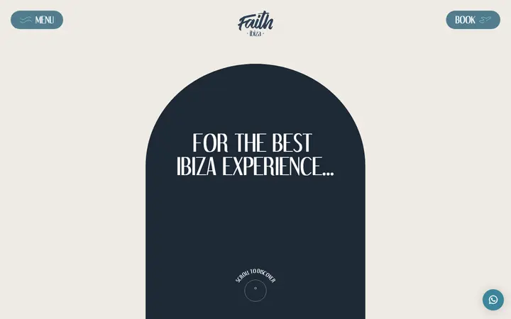 Faith Ibiza travel agency website homepage