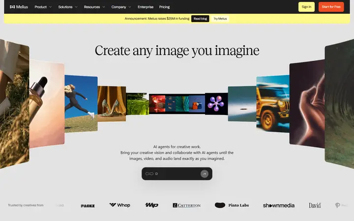 Melius AI company website homepage