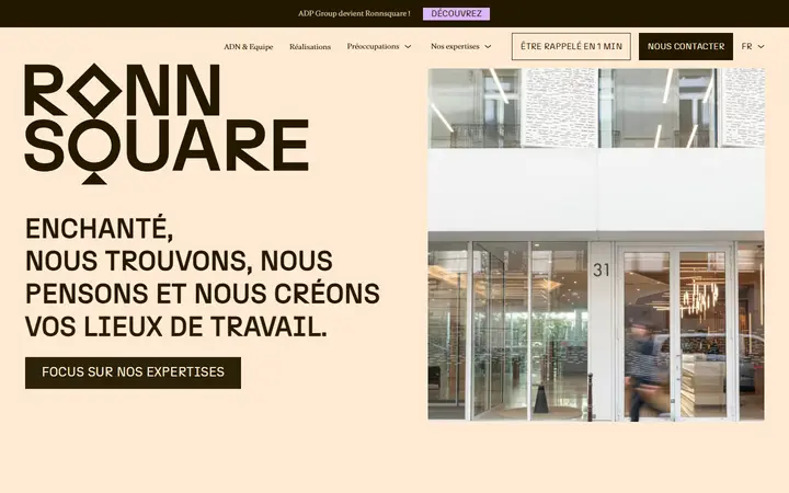 Ronnsquare architecture website homepage