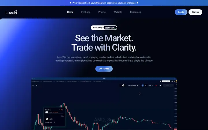 Level2 investment platform website homepage