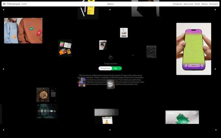 Personaal Studio design agency website homepage