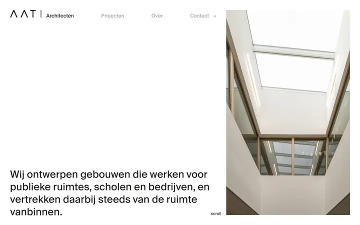 AAT architecture website homepage