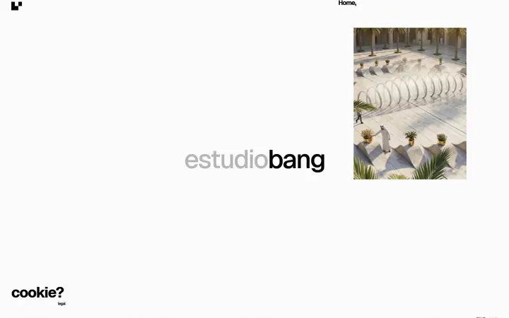 Estudio Bang architecture website homepage