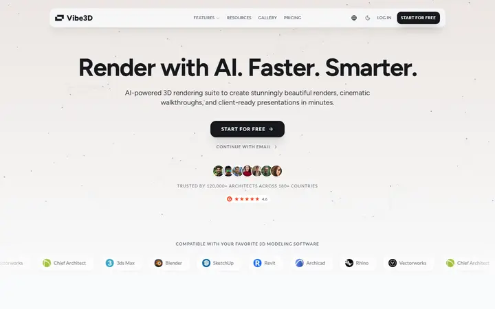 What is Vibe3D? AI company website homepage