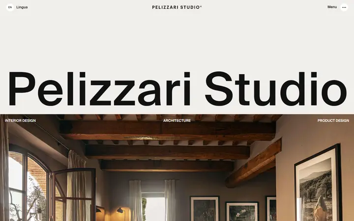 Pelizzari Studio architecture website homepage