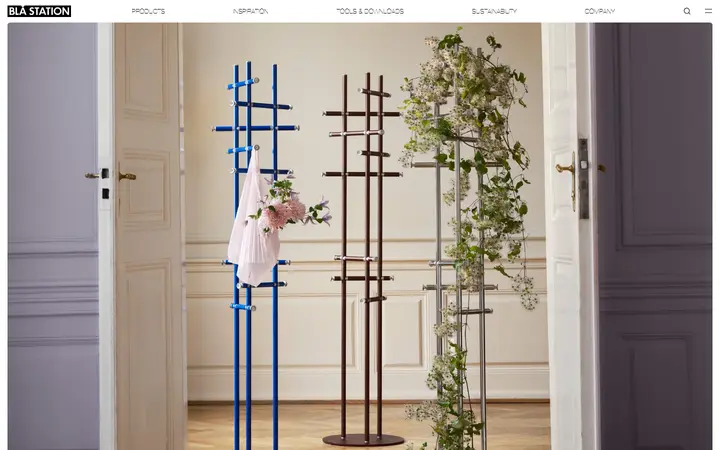 Blå Station furniture website homepage