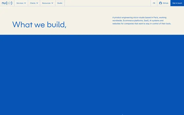 Thomas Sarazin web development agency website homepage