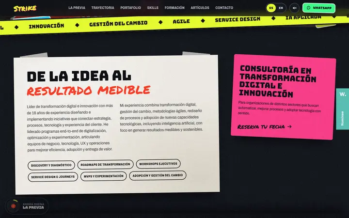 Strike Heredia consulting website homepage