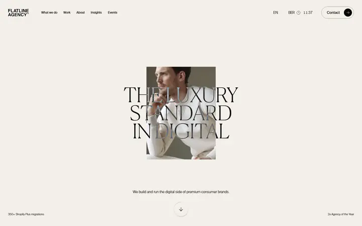 Flatline Agency design agency website homepage