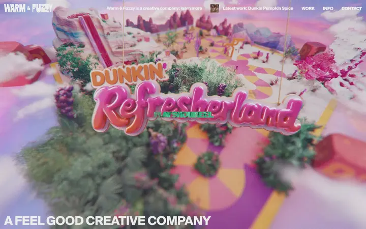 Warm & Fuzzy design agency website homepage