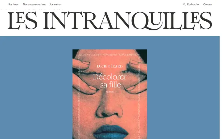 Les Intranquilles magazine website homepage
