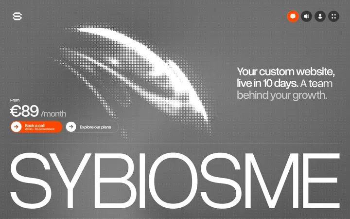 SYBIOSME design agency website homepage