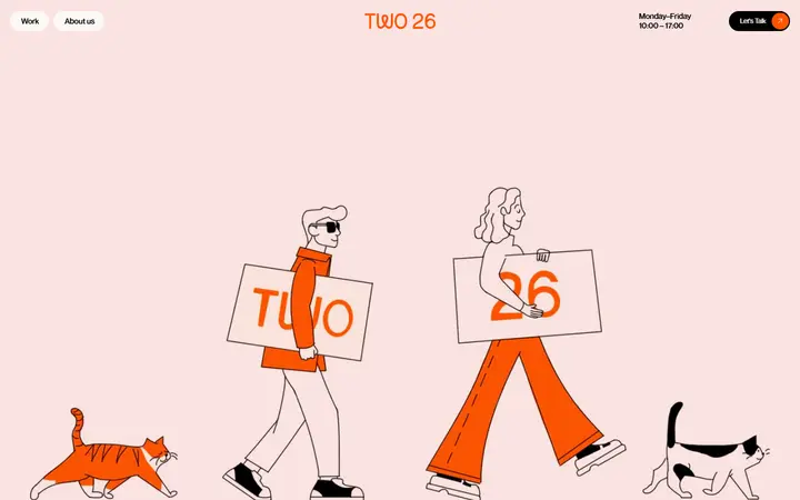 Two26 Studio branding agency website homepage