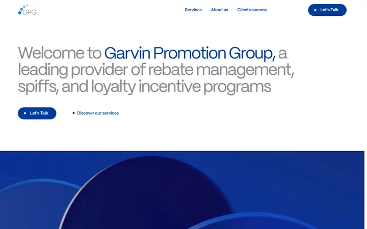 Garvin Promotion Group marketing agency website homepage