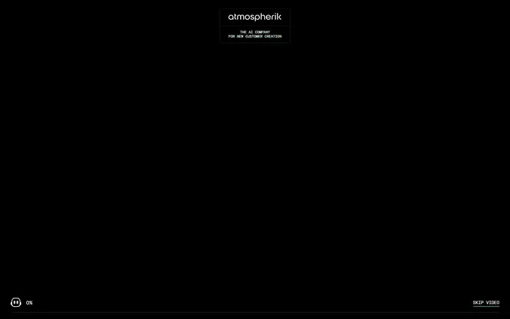 Atmospherik marketing software website homepage