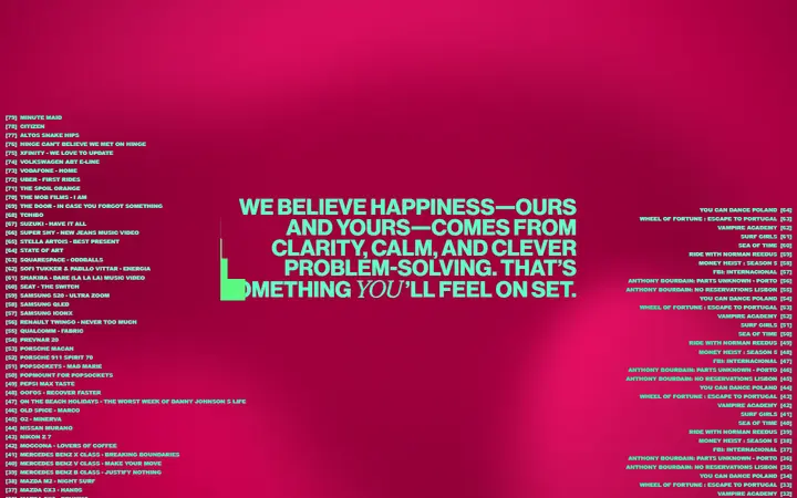 Production Portugal production company website homepage