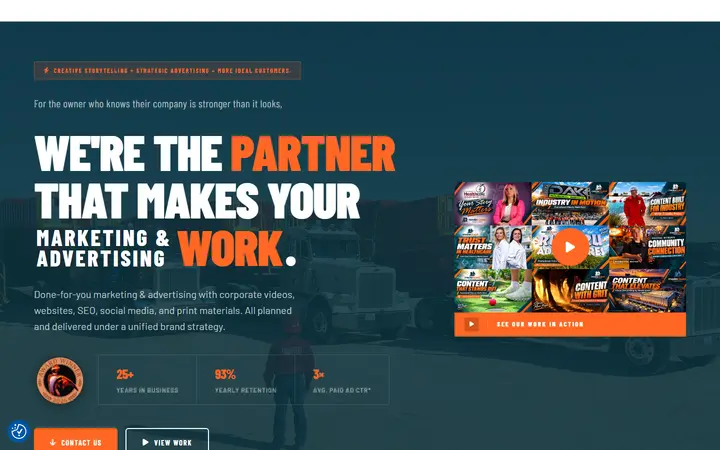 Media Quest marketing agency website homepage