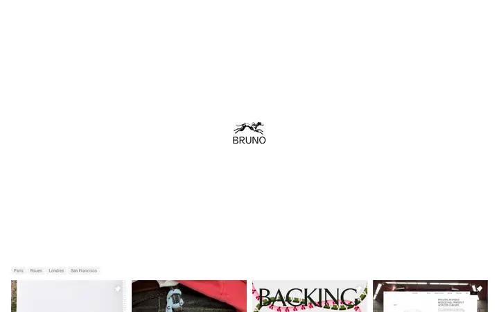 BRUNO branding agency website homepage