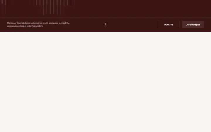 Reckoner investment platform website homepage