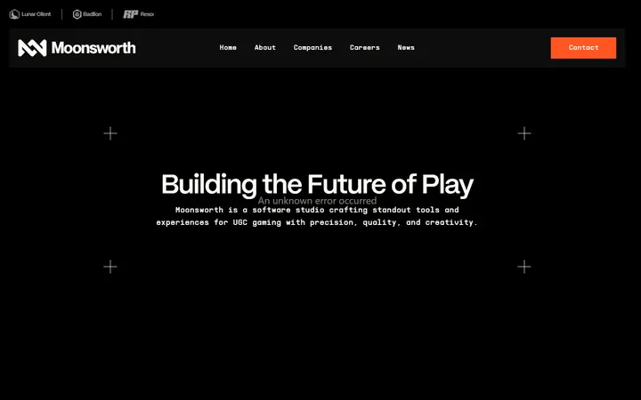 Moonsworth Website by DD.NYC® app website homepage