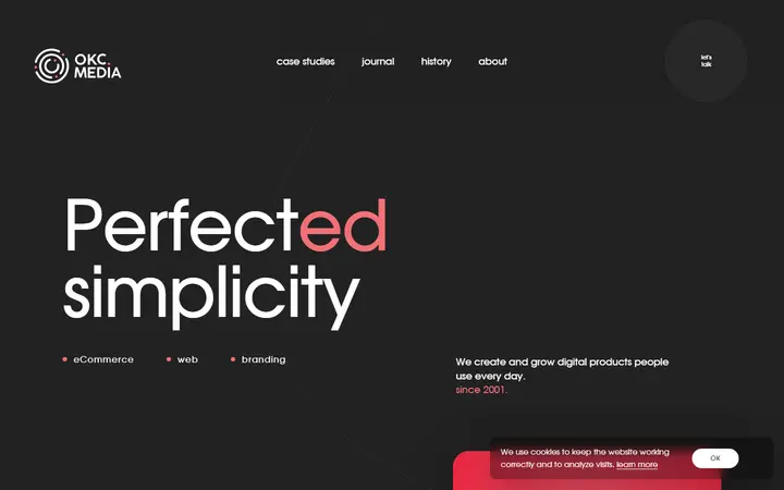 OKC Media design agency website homepage
