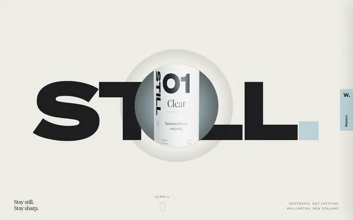 STILL. drinks brand website homepage