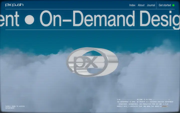 PX PUSH design agency website homepage